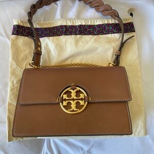Tory Burch Miller Brown Leather Shoulder Bag